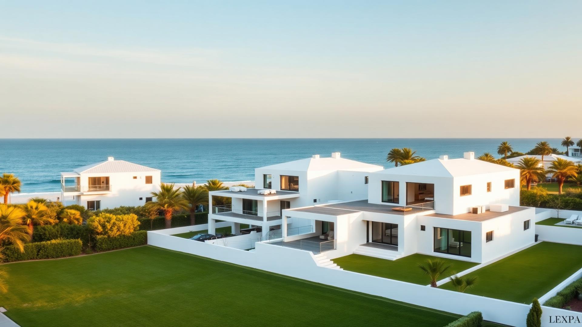 Casas blancas minimalistas
